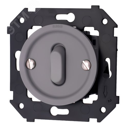 Изображение товара Выключатель 1-кл., пластик, цвет Титан матовый (клавишный) (шт)