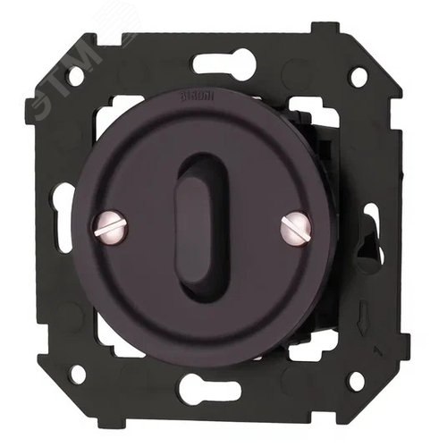 Изображение товара Выключатель 1-кл. проходной, пластик, цвет Коричневый матовый (клавишный) (шт)