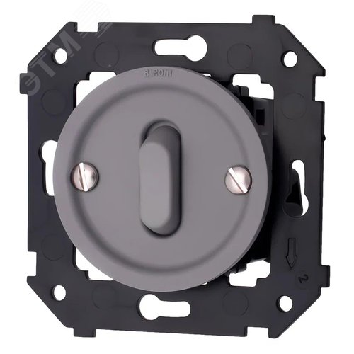 Изображение товара Выключатель 1-кл. проходной, пластик, цвет Титан матовый (клавишный) (шт)