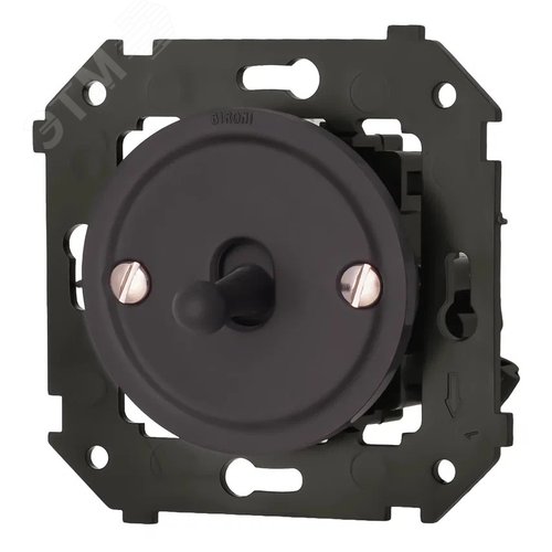 Изображение товара Кнопка (однотумблерная), пластик, цвет Коричневый матовый (шт)