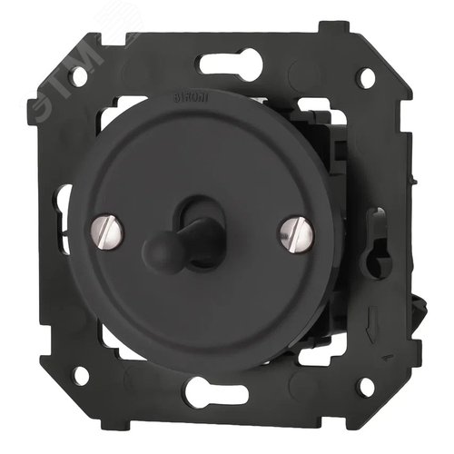 Изображение товара Кнопка (однотумблерная), пластик, цвет Черный матовый (шт)