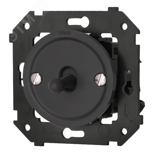 Изображение товара Выключатель 1-кл., пластик, цвет Черный матовый (тумблерный) (шт)