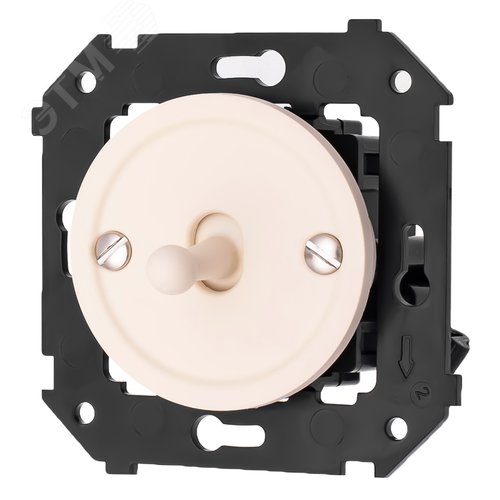 Изображение товара Выключатель 1-кл., пластик, цвет Песочное Золото матовый (тумблерный) (шт)