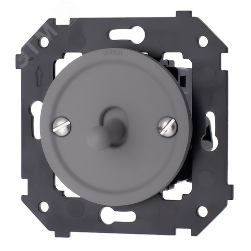 Изображение товара Выключатель 1-кл., пластик, цвет Титан матовый (тумблерный) (шт)