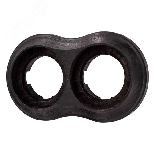 Изображение товара Рамка 2 постовая Пиластро, накладной монтаж, дерево, цвет Угольно-черный (шт)