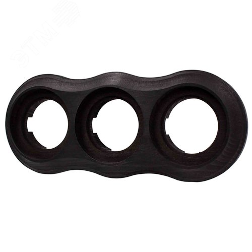 Изображение товара Рамка 3 постовая Пиластро, накладной монтаж, дерево, цвет Угольно-черный (шт)