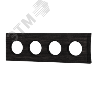 Изображение товара Шедель Рамка 4 постовая (Угольно-черный на бревно 280мм) скрытый монтаж (шт)