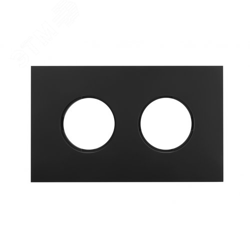 Изображение товара Рамка 2 поста, скрытый монтаж, Шедель Бриз, пластик, цвет Черный матовый (шт)