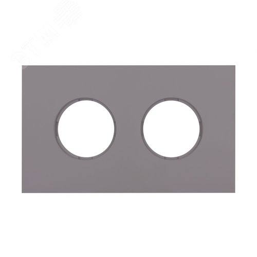 Изображение товара Рамка 2 поста, скрытый монтаж, Шедель Бриз, пластик, цвет Титан матовый (шт)