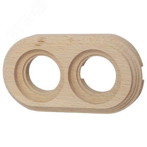 Изображение товара Лизетта Рамка 2 постовая для открытой проводки (Натурэль на бревно 200мм) (шт)