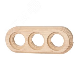 Изображение товара Лизетта Рамка 3 постовая для открытой проводки (Натурэль на бревно 240мм) (шт)