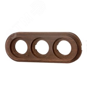 Изображение товара Лизетта Рамка 3 постовая для открытой проводки (Старое дерево на бревно 240мм) (шт)