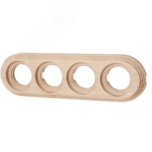 Изображение товара Лизетта Рамка 4 постовая для открытой проводки (Натурэль на бревно 220мм) (шт)