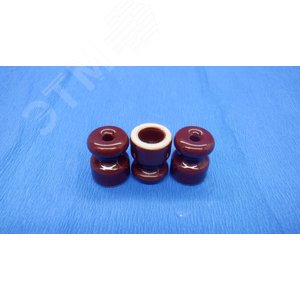 Изолятор для наружного монтажа, керамика, цвет коричневый (50 шт/уп)