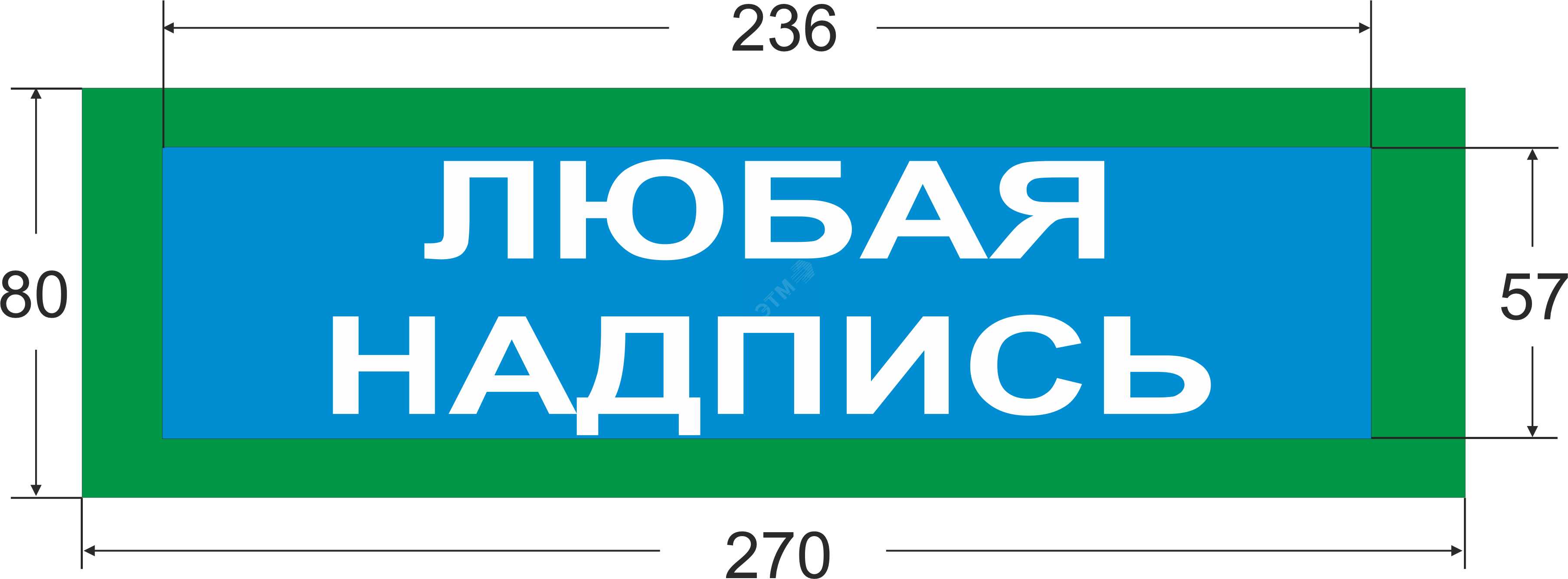 Надпись сменная Выход стрелки вверх з.ф. для Молнии