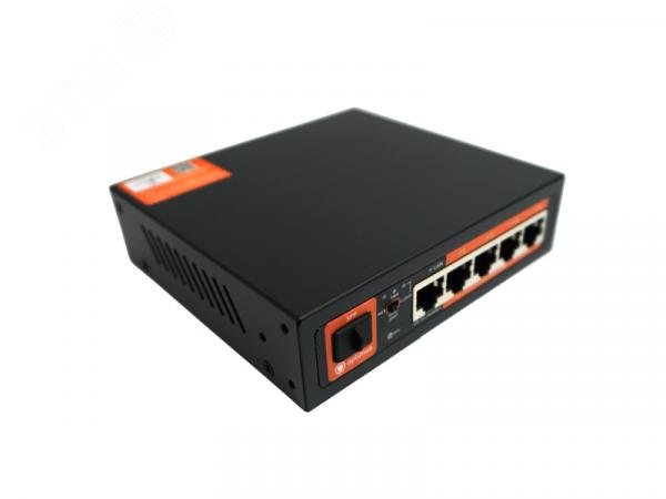 Изображение товара Коммутатор управляемый L2 с обл. упр. 4х1Гбит/с (RJ45 с PoE+) 1х1Гбит/с (RJ45) Uplink 1х1Гбит/с SFP Uplink 52Вт (шт)