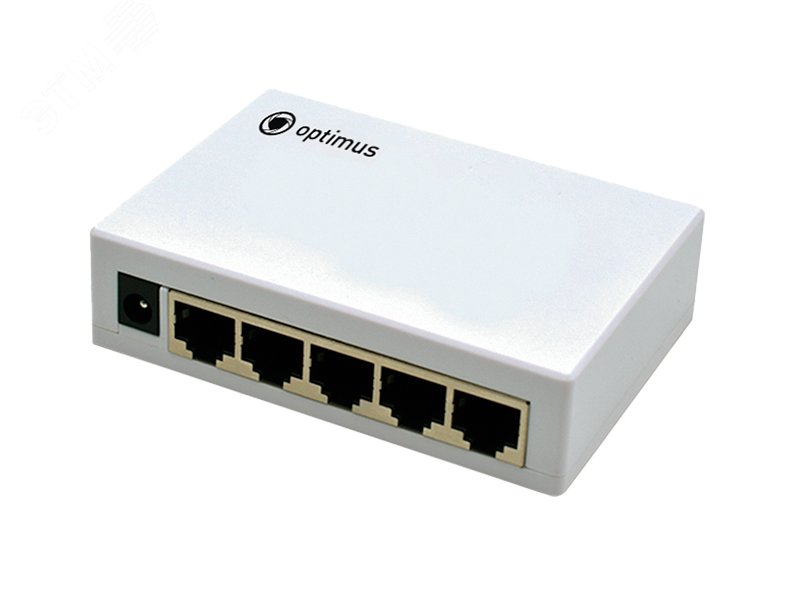Изображение товара Неуправляемый коммутатор 5 портов RJ45 10 100 1000 Мбит/с Optimus CCTV