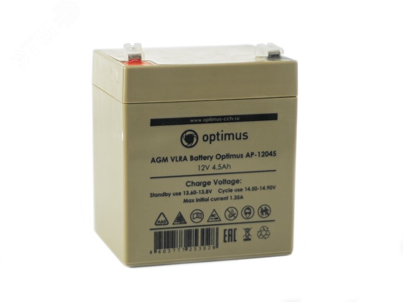 Изображение товара Аккумуляторная батарея Optimus AP-12045 4,5ач 12в (шт)