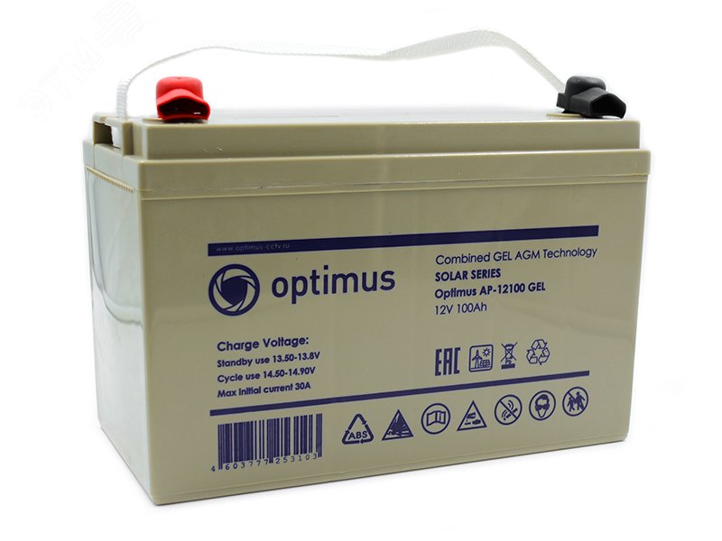 Аккумуляторная батарея Optimus AP-12100 GEL 100ач 12 в В0000012056 Optimus CCTV