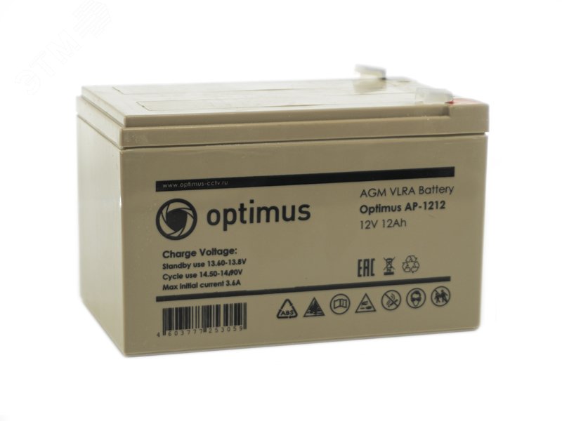Аккумуляторная батарея Optimus AP-1212 12ач 12в В0000012050 Optimus CCTV