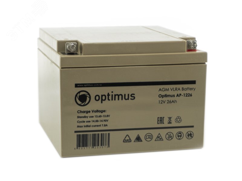 Аккумуляторная батарея Optimus AP-1226 26ач 12в артикул В0000012052 ...