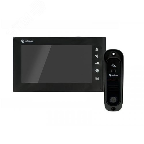 Изображение товара Комплект видеодомофона CVBS 7'' TFT LCD цветной 800х480 встроенный СКУД на 50 карт/брелков (шт)