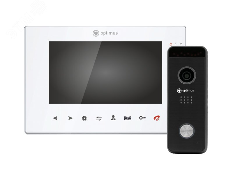 Комплект видеодомофона Optimus VMH-7.1 (w) + DSH-1080 (черный)_v.1 VMH-7.1 (w) + DSH-1080 (черный)_v.1 Optimus CCTV