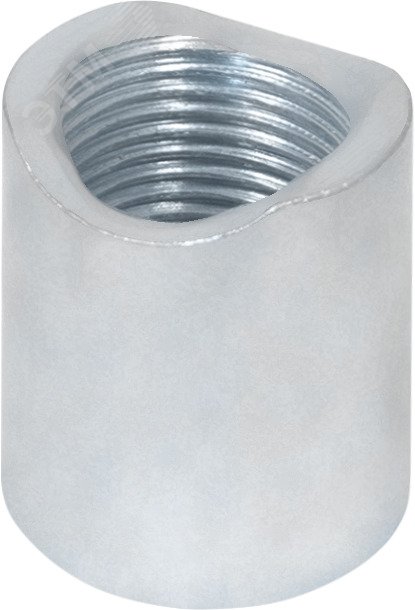 Изображение товара Муфта приварная с фрезеровкой L-35 ф15 оцинкованная Гефест