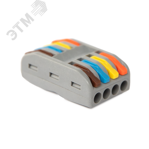 Клемма соединительная проходная, 4х0.08-2.5(4.0) (для соединения двух ленточных датчиков) - фото 1