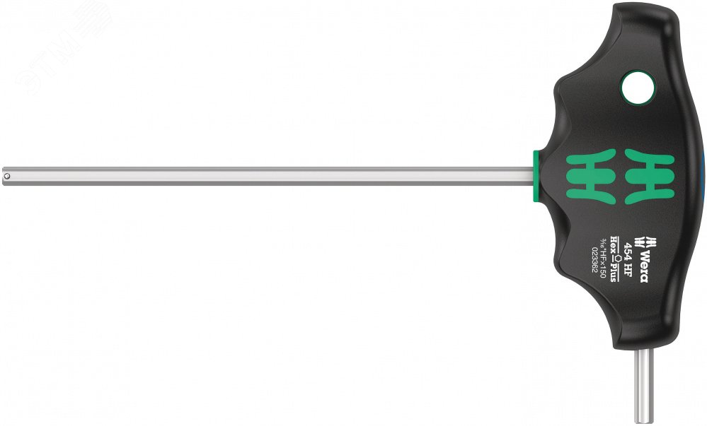 Отвёртка шестигранная 454 Hex-Plus HF Imperial с Т-образной рукояткой с функцией фиксации крепежа 3/16 x 150 мм WE-023362 Wera