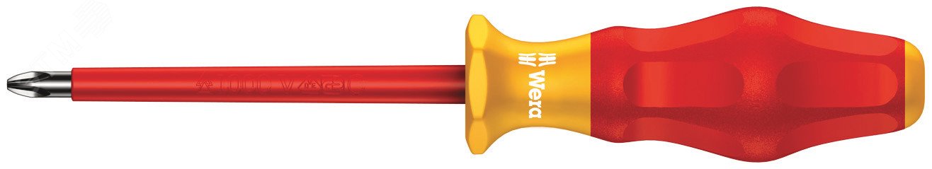 Изображение товара Отвертка диэлектрическая Wera PH 3X150 мм для безопасной работы с электричеством