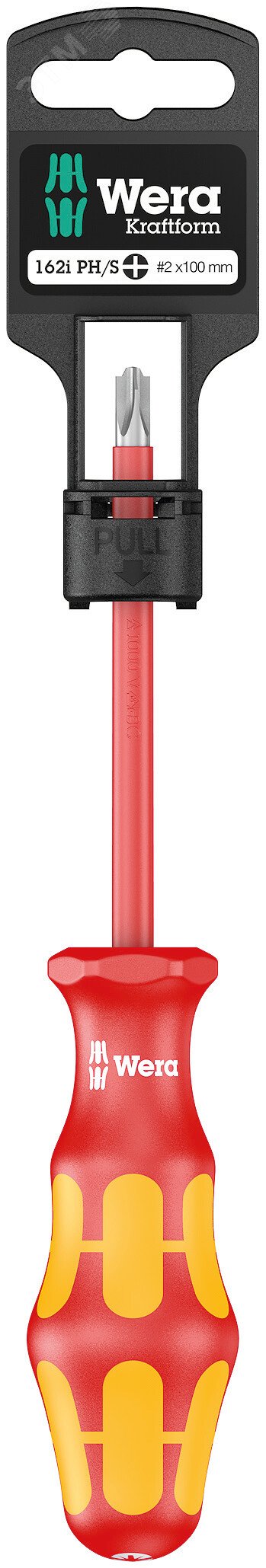 Изображение товара Диэлектрическая крестовая отвёртка Wera 162 i PH/S PlusMinus VDE 100 мм