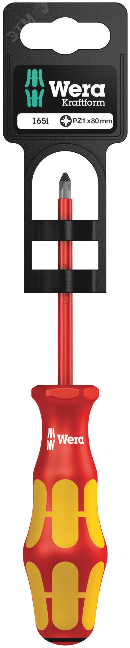 Изображение товара Отвертка диэлектрическая крестовая 165 i PZ VDE SB PZ 1X80 мм с держателем-еврослот (шт)