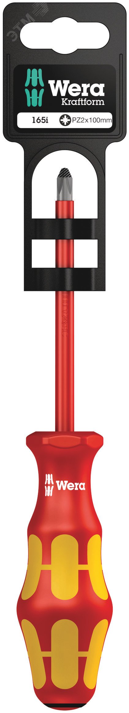 Изображение товара Диэлектрическая крестовая отвертка PZ 2X100 мм Wera