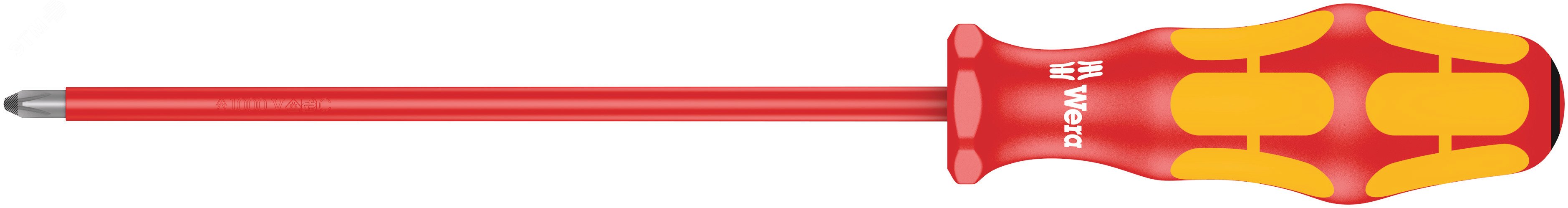 Изображение товара Отвертка крестовая диэлектрическая PZ 1X150 мм Wera