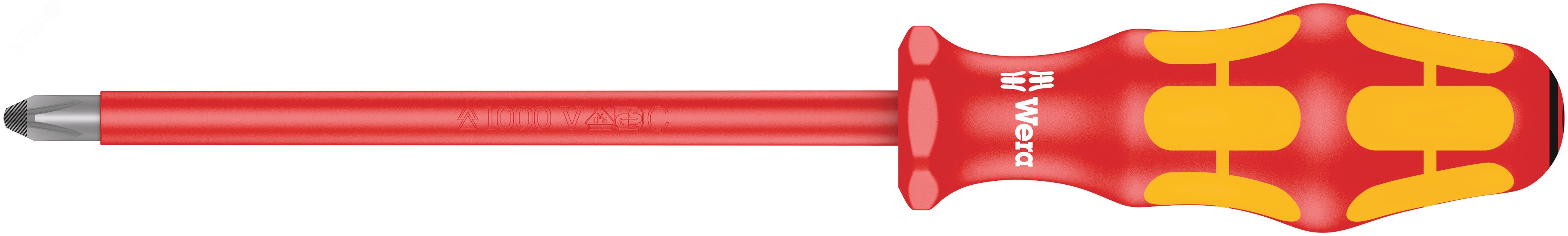 Изображение товара Диэлектрическая крестовая отвертка Wera PZ 3X150 мм с лазерной обработкой