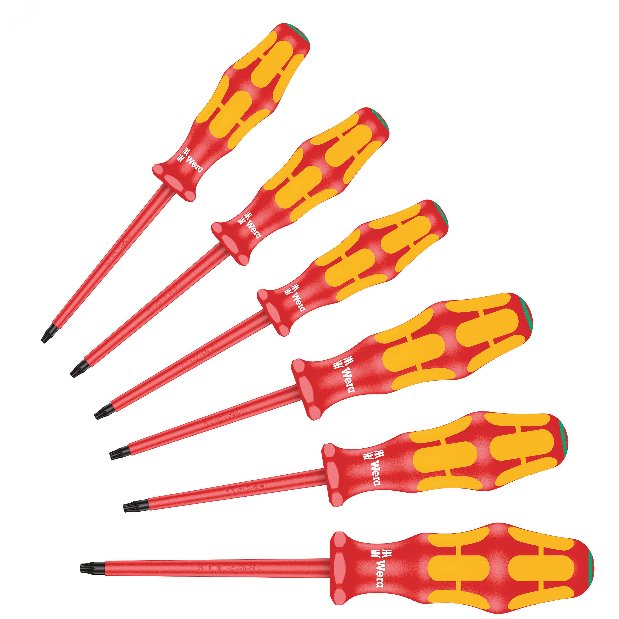 Изображение товара Набор диэлектрических отверток Kraftform Plus 6 шт Wera серии 100 TORX