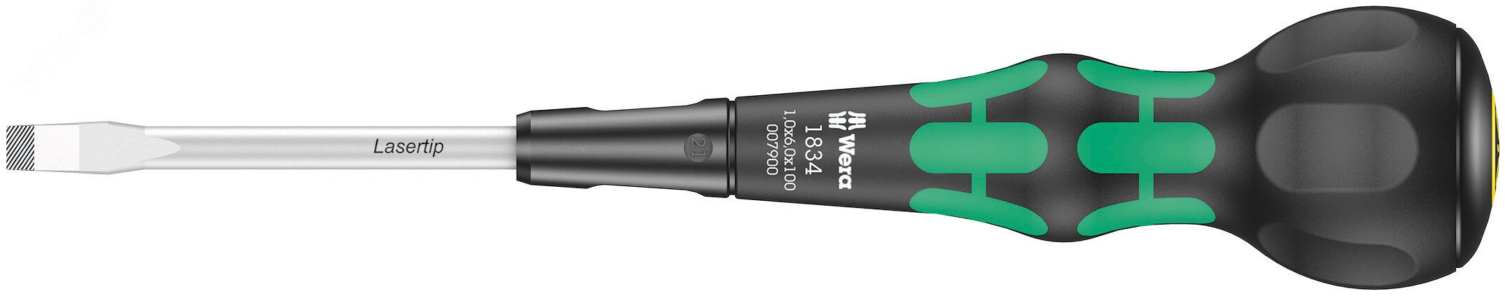 Изображение товара Отвёртка шлицевая Wera SL 1 x 6 x 100 мм с шарообразной рукояткой