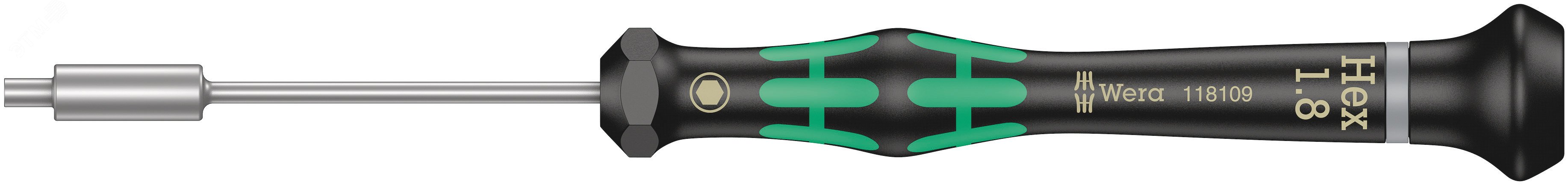 Изображение товара Отвертка торцевая Wera Micro 2069 1.8X60 мм для прецизионных работ
