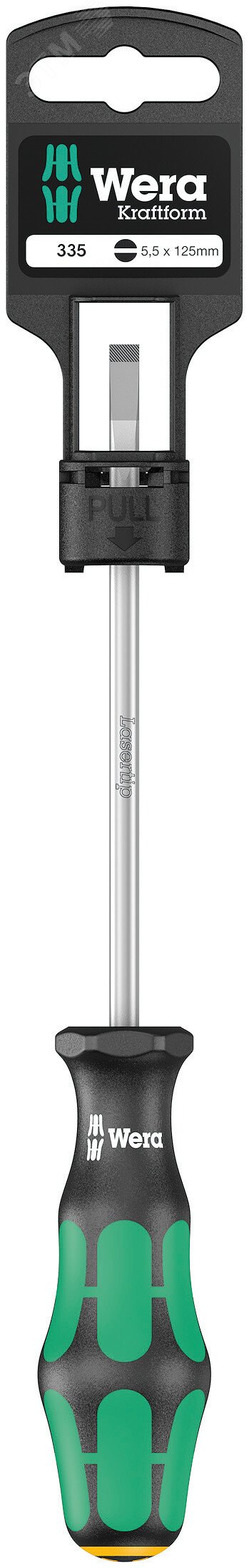 Изображение товара Отвертка шлицевая 335 SB SL 1X5.5X125 мм с держателем-еврослот (шт)
