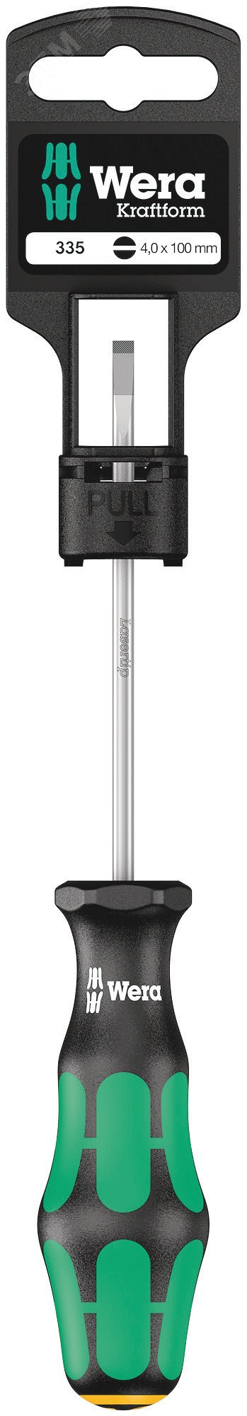 Изображение товара Отвертка шлицевая 335 SB SL 0.6X3.5X100 мм с держателем-еврослот (шт)