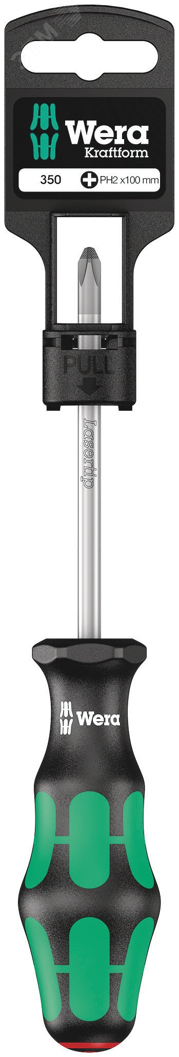 Изображение товара Отвертка крестовая 350 PH SB PH 0X60 мм с держателем-еврослот (шт)