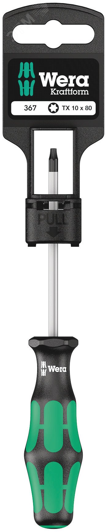 Изображение товара Отвертка Wera 367 TORX SB TX 10X80 мм с держателем-еврослот