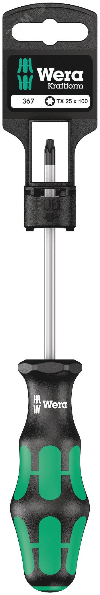 Изображение товара Отвертка TORX Wera 367 TX 25X100 мм с держателем-еврослот