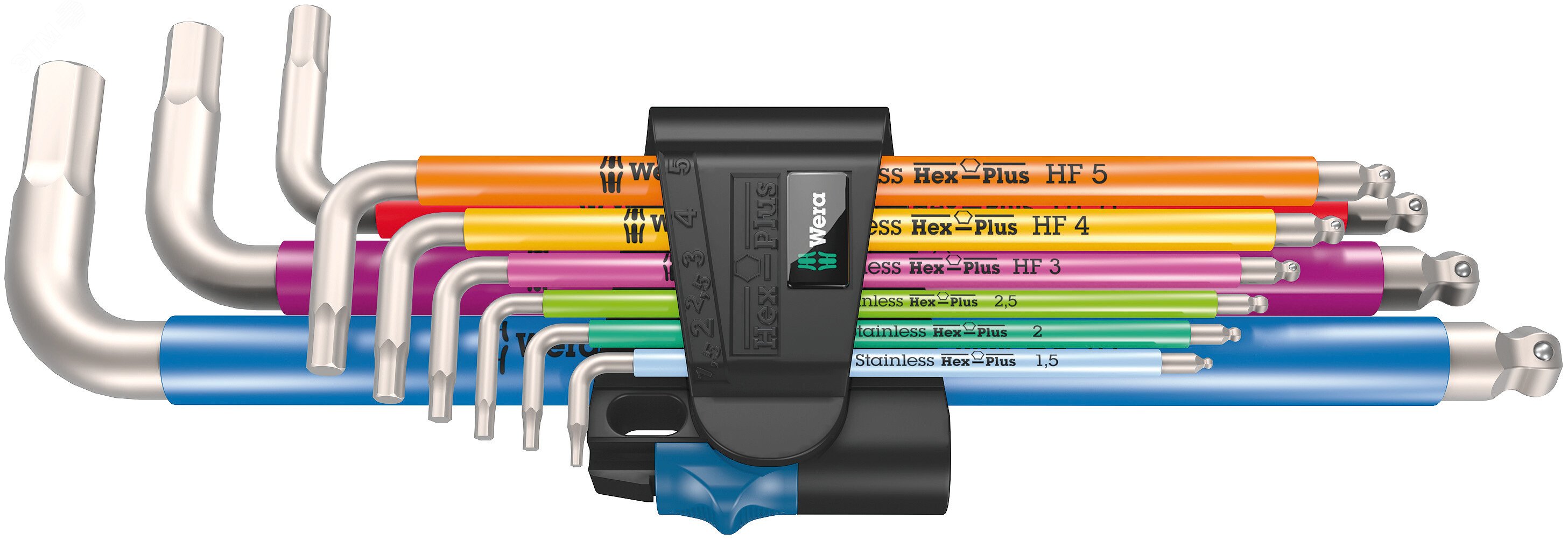 Изображение товара Набор Г-образных ключей Wera Hex-Plus 9 шт. из нержавеющей стали Изображение товара Набор Г-образных ключей Wera Hex-Plus 9 шт. из нержавеющей стали