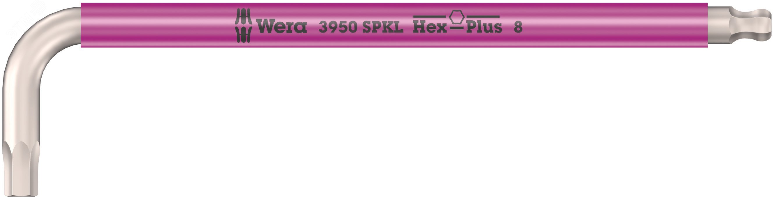 Изображение товара Ключ Г-образный 3950 SPKL Multicolour нержавеющая сталь с шаром 8X195 мм (шт)
