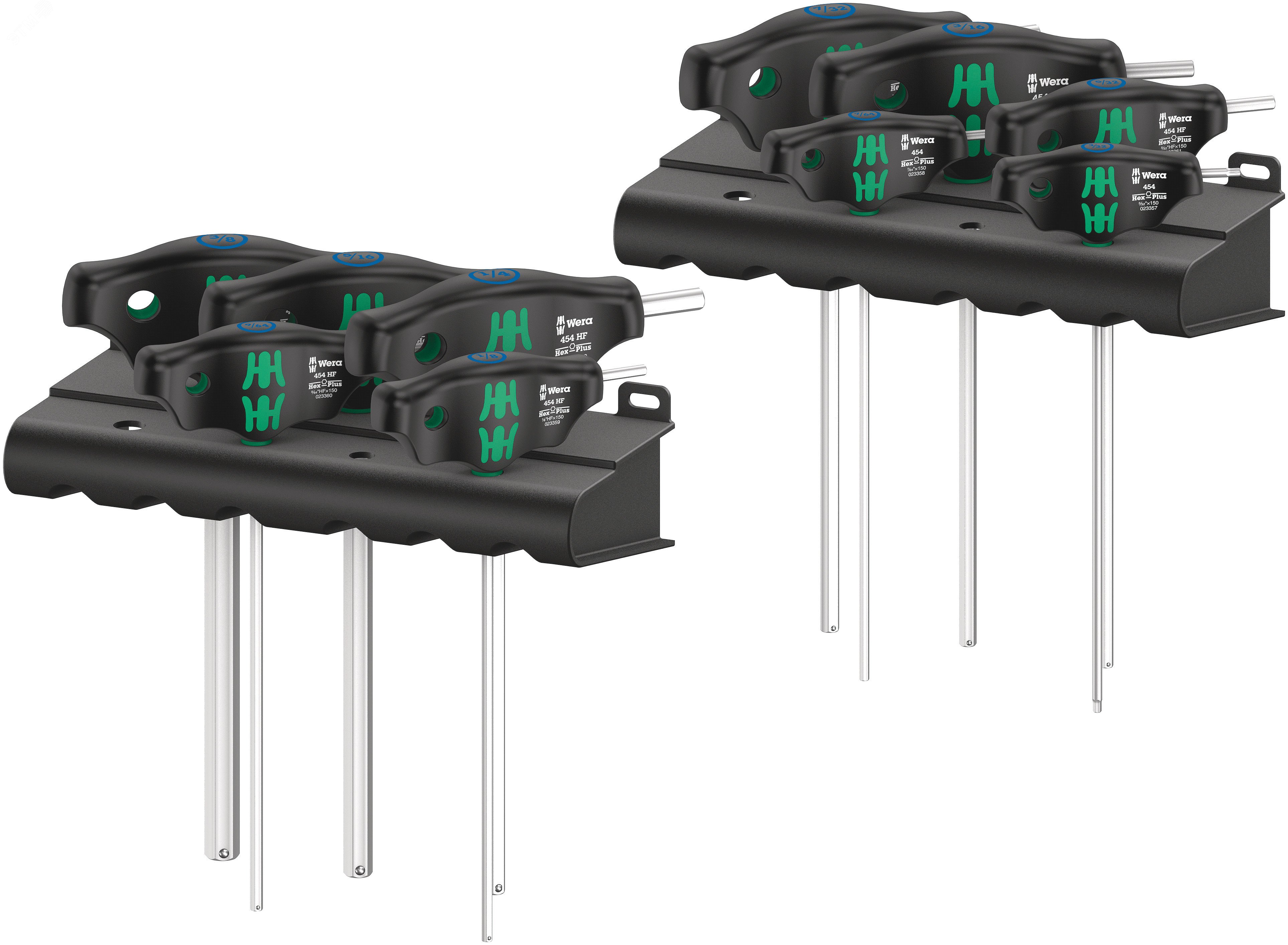 Изображение товара Набор отверток с Т-образной рукояткой 454/10 HF Set Imperial Wera