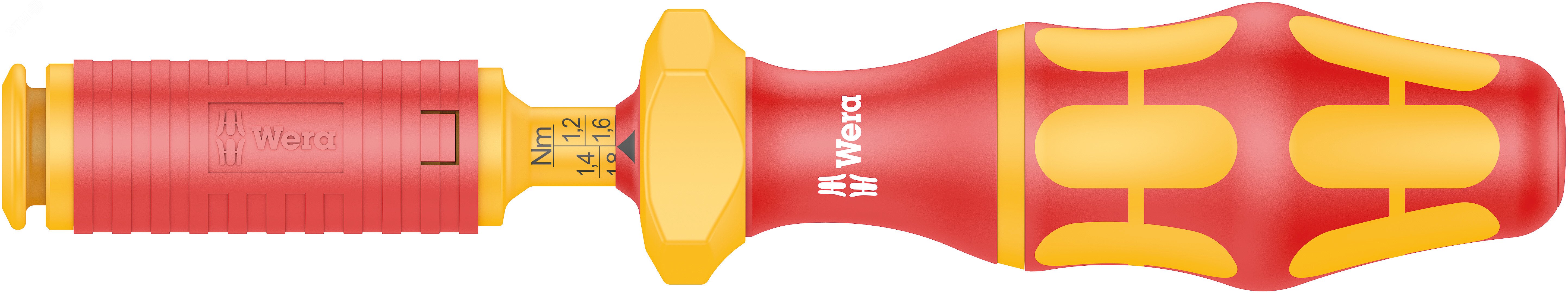 Изображение товара Рукоятка-держатель динамометрическая для сменных отвёрток-насадок диэлектрических 1.7-3.5 Нм. 7444 VDE Kraftform (шт)