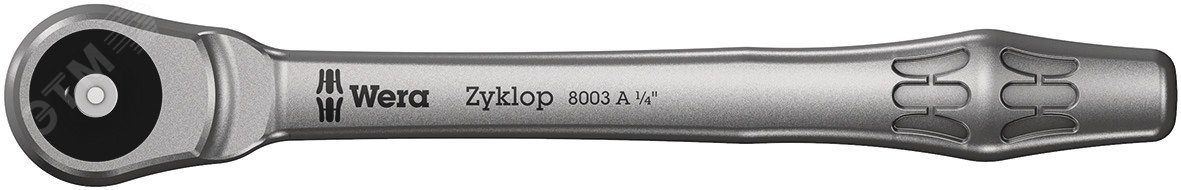 Изображение товара Трещотка Zyklop Metal Push сдвижной квадрат 1/4 227 мм Wera