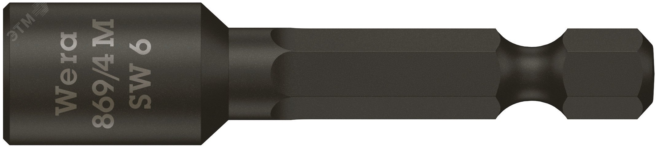 Изображение товара Головка торцевая 869/4 M с магнитом и хвостовиком 1/4 E 6.3 6X50 мм Wera